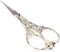 Vintage European Style Scissors Stainless Steel for Cross Stitch Cutting Embroidery Sewing Handcraft Craft Art Work DIY Tool(Silver)